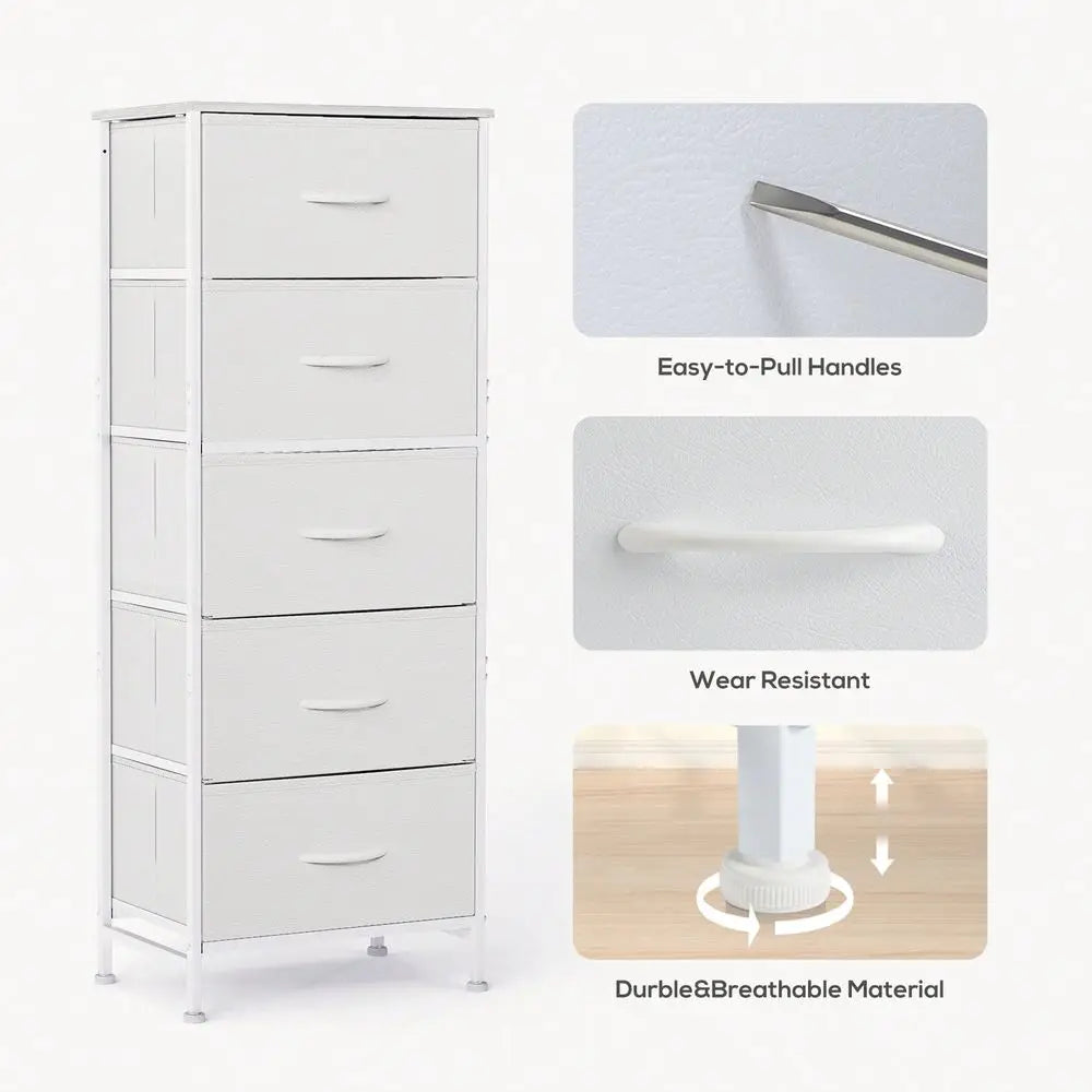 5 Drawer Fabric Dresser