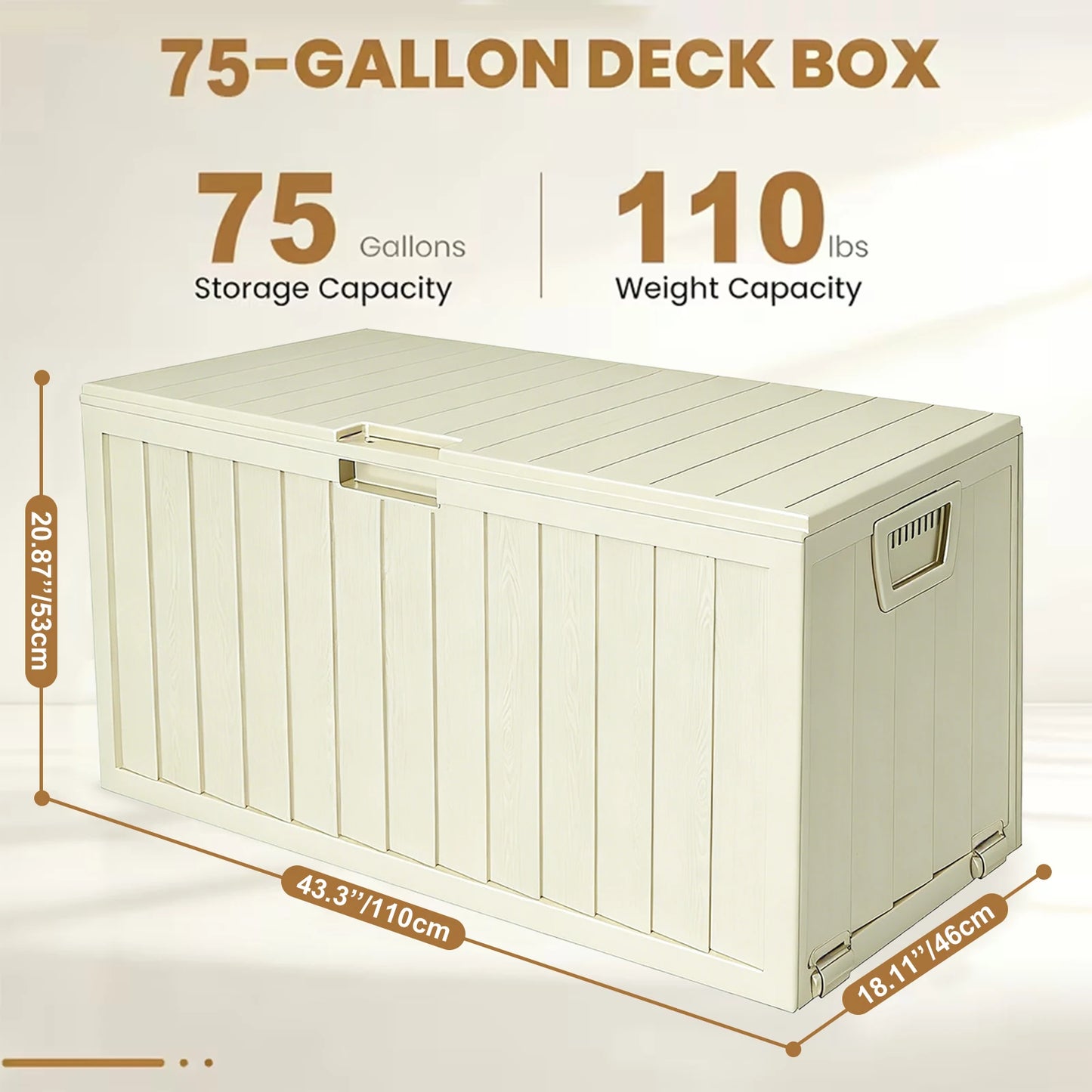 Outdoor Storage and Waterproof Deck Box