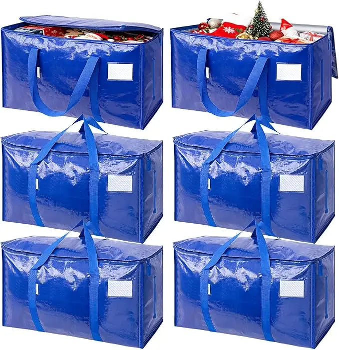 6 Pack Moving Bags Heavy Duty with Zippers & Carrying Handles