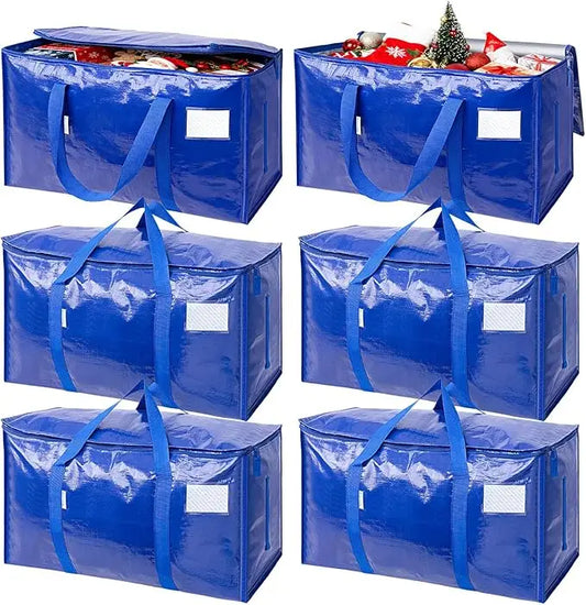 6 Pack Moving Bags Heavy Duty with Zippers & Carrying Handles