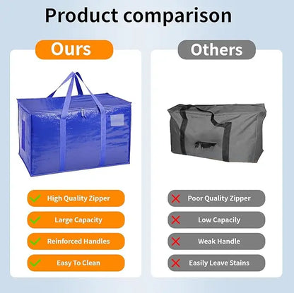 6 Pack Moving Bags Heavy Duty with Zippers & Carrying Handles