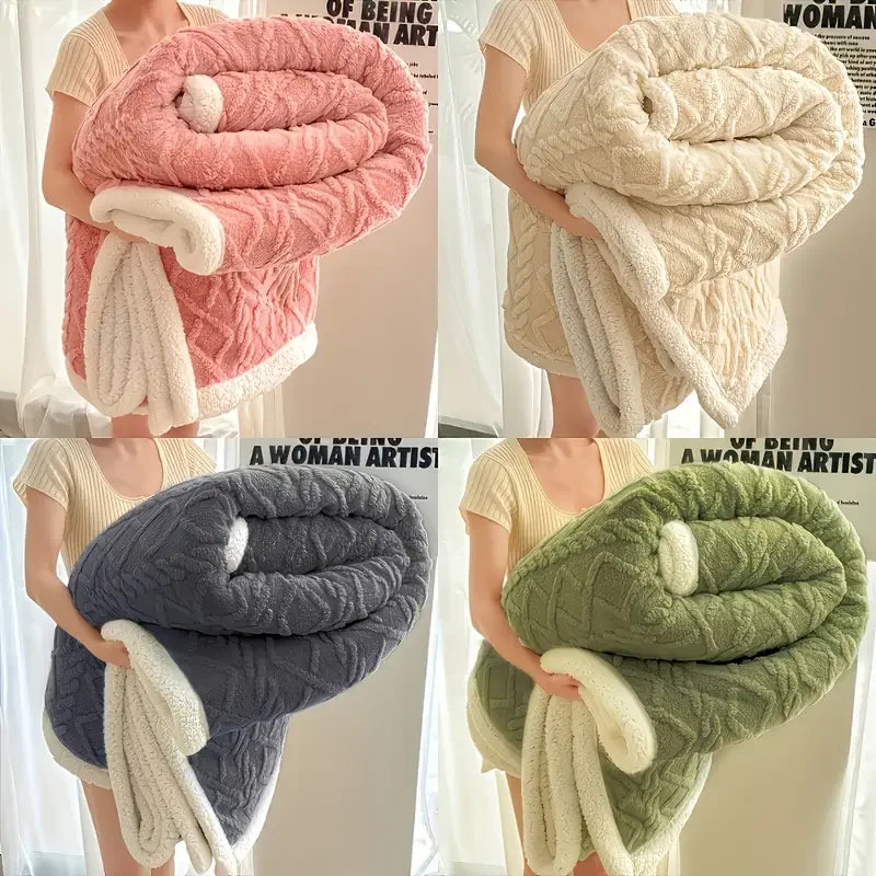 Jacquard Sherpa Weighted Blanket 7lbs for Adults