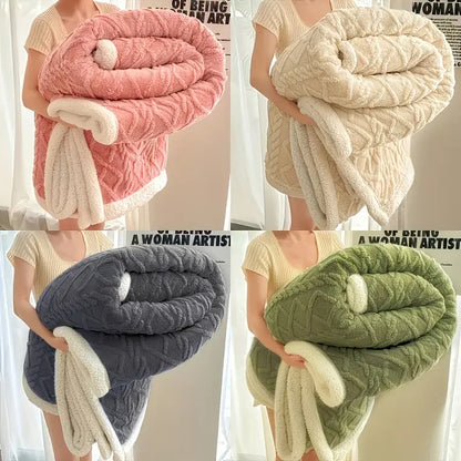 Jacquard Sherpa Weighted Blanket 7lbs for Adults
