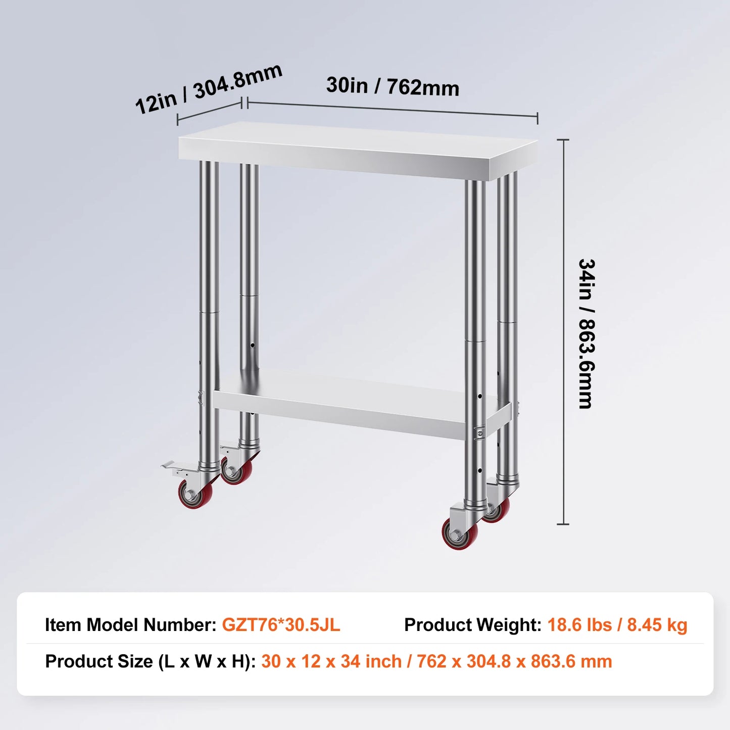 Stainless Steel Kitchen Worktable