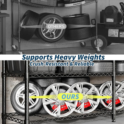 Metal Shelving Unit 4-Tier Wire Rack
