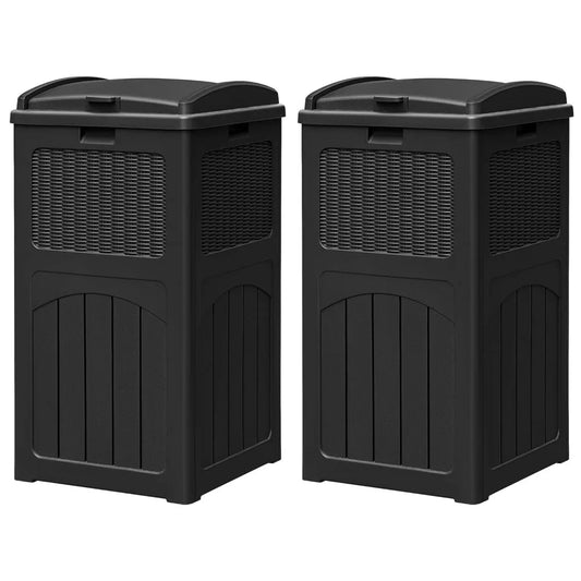 Homall 2 Pack 35 Gallon Outdoor Trash Can