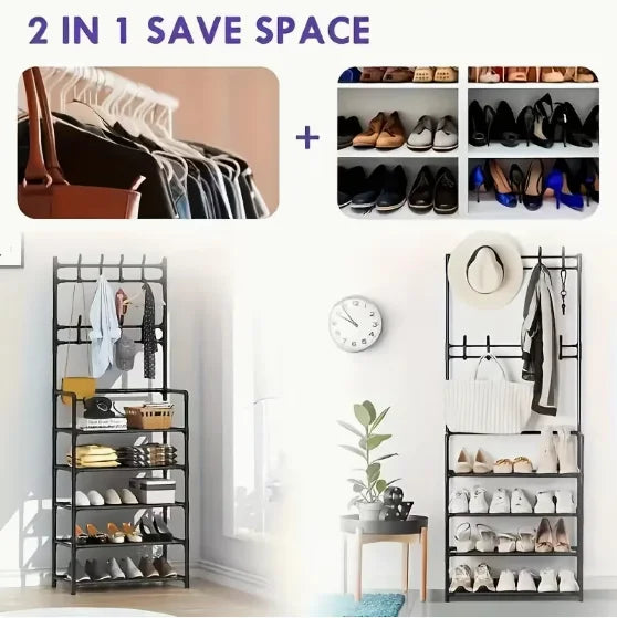 Multifunctional Storage Rack 5-Tier Freestanding