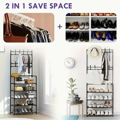 Multifunctional Storage Rack 5-Tier Freestanding