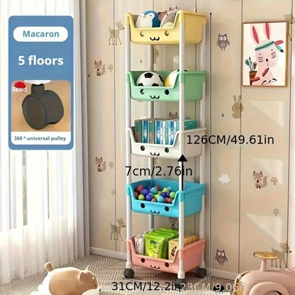 Multifunctional  Storage Rack With Rolling Wheels