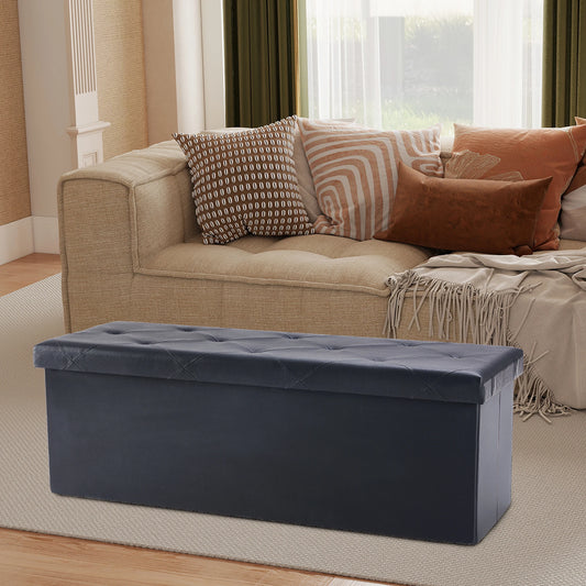 Leather Folding Ottoman