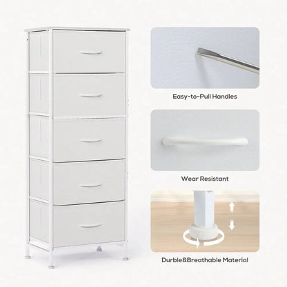 5 Drawer Fabric Dresser