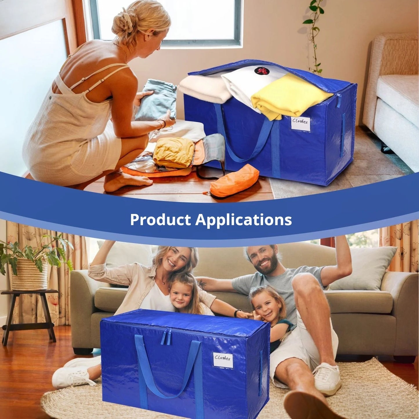 Large Moving Bags with Zippers and Handles