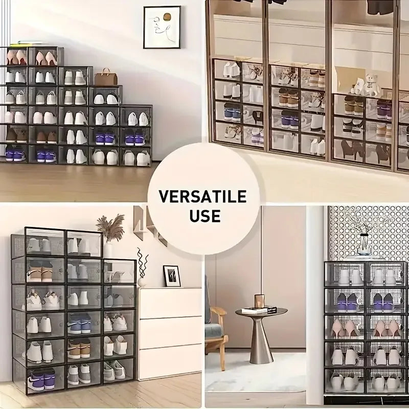12-Pack Transparent  Stackable Shoe Storage