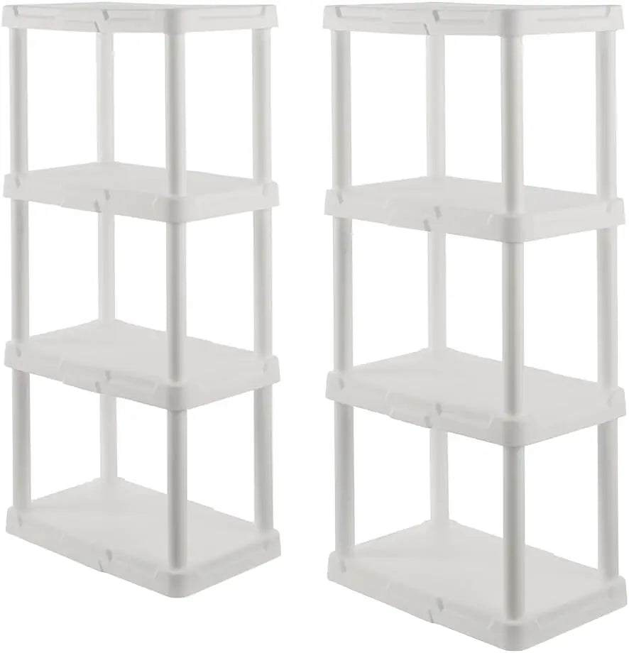 4-Tier Plastic Storage Shelving