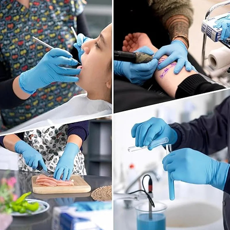 100 PCS Nitrile Kitchen Gloves, Size M