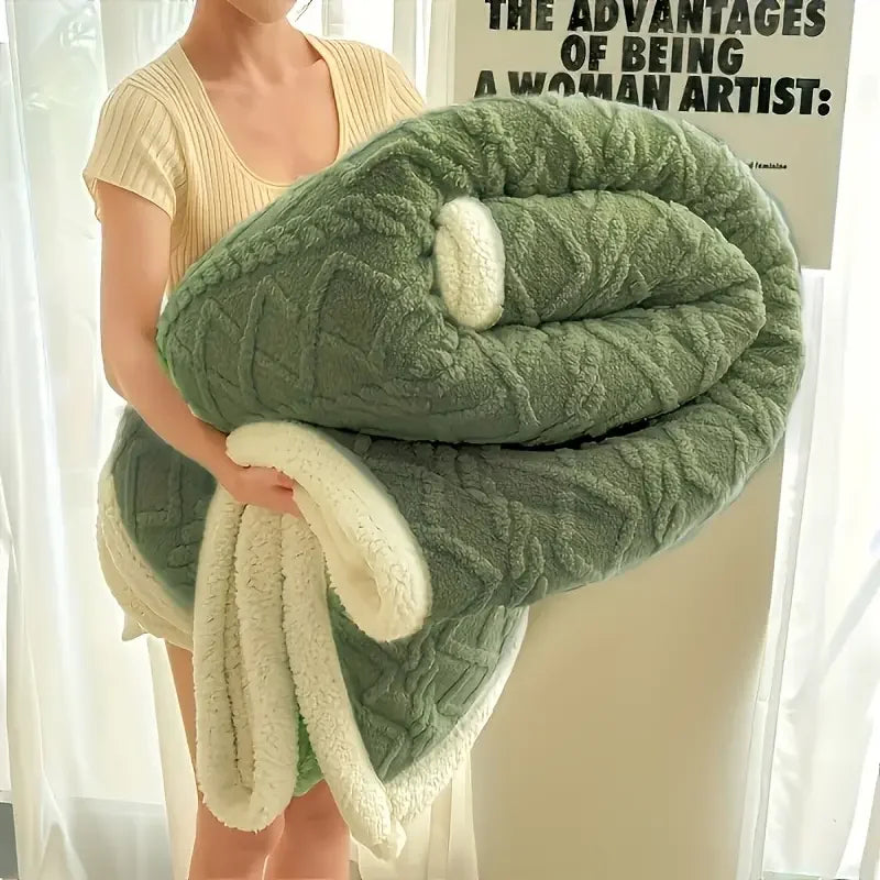 Jacquard Sherpa Weighted Blanket 7lbs for Adults