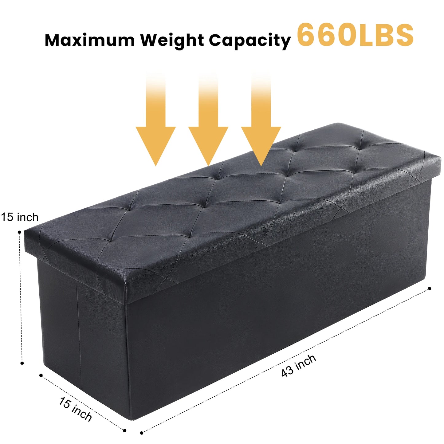Leather Folding Ottoman