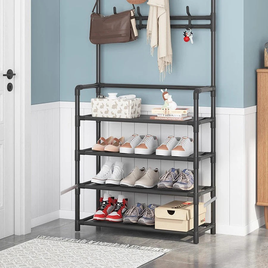 Hat and shoe rack