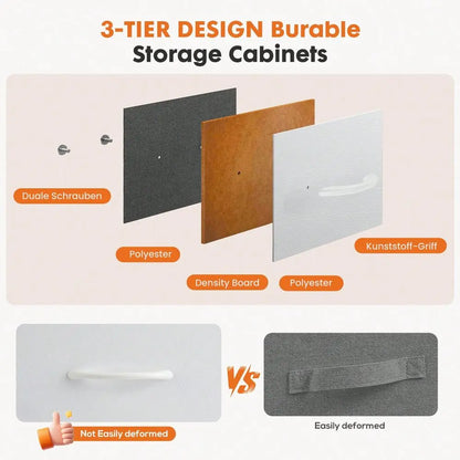 5 Drawer Fabric Dresser