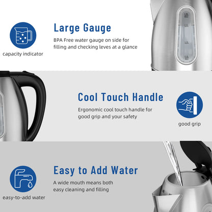 1.8L Stainless Steel Electric Kettle