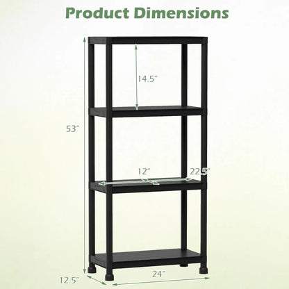 3/4/5-Tier Heavy-Duty Plastic Storage Shelves