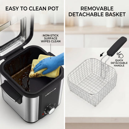 1.5L Electric Deep Fryer with Temp Control