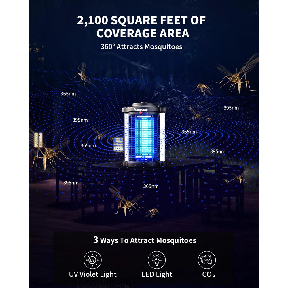 Outdoor Mosquito Zapper with Dual LED Light