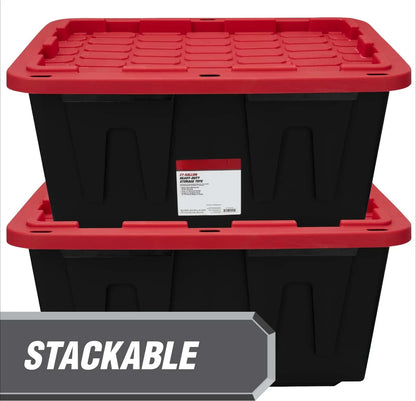 (Pack of 4) 27 Gallon Large Storage Bin with Lid
