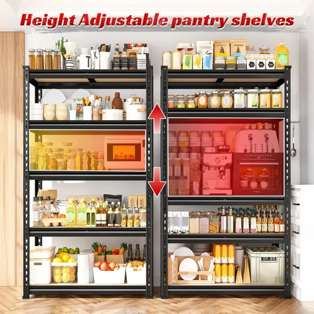 2 Pack Heavy-Duty  Adjustable Metal Garage Shelving