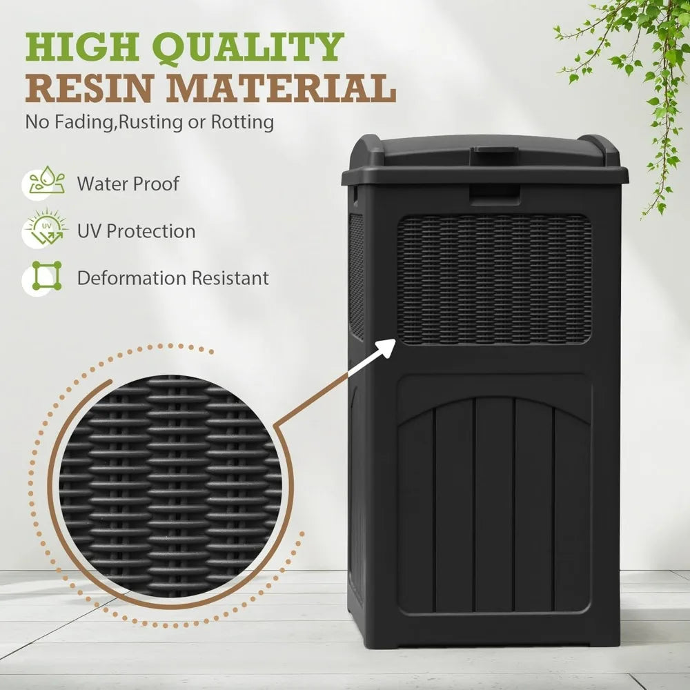 Homall 2 Pack 35 Gallon Outdoor Trash Can