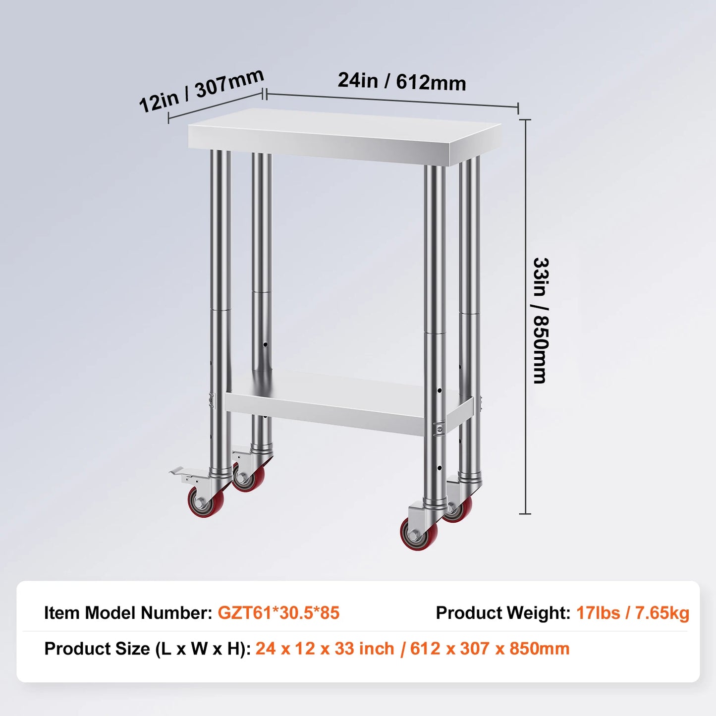 Stainless Steel Kitchen Worktable