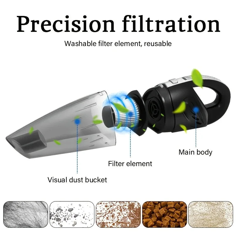 Portable wireless vacuum cleaner