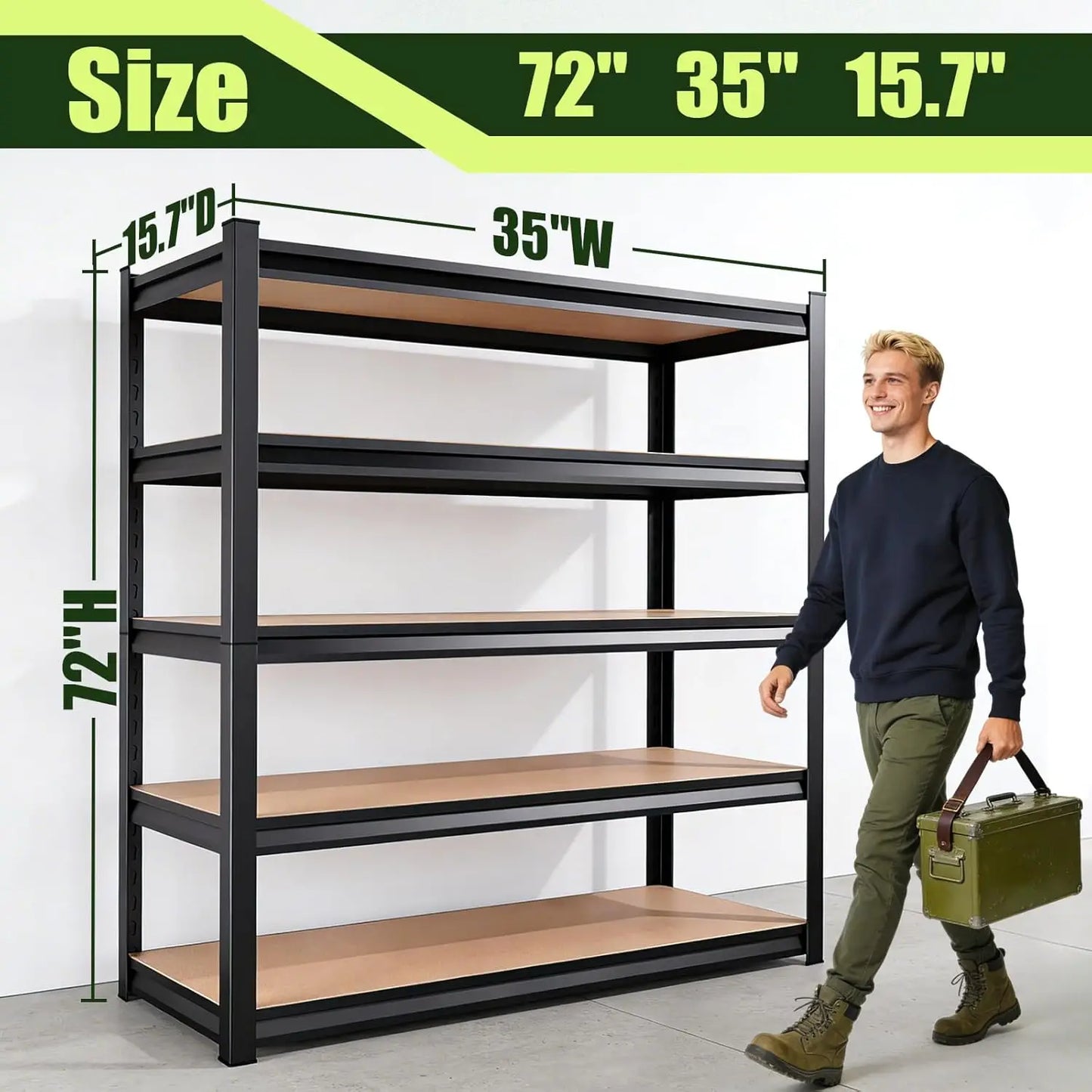 2000LBS Garage Shelving
