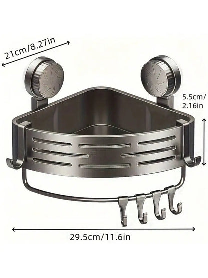 Shower Wall Storage Basket, Suction Mount