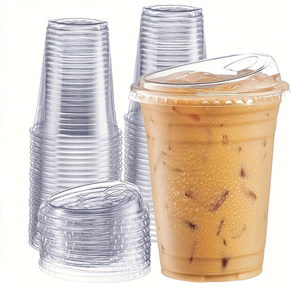 Clear Plastic Cups with Lids 10 Pack