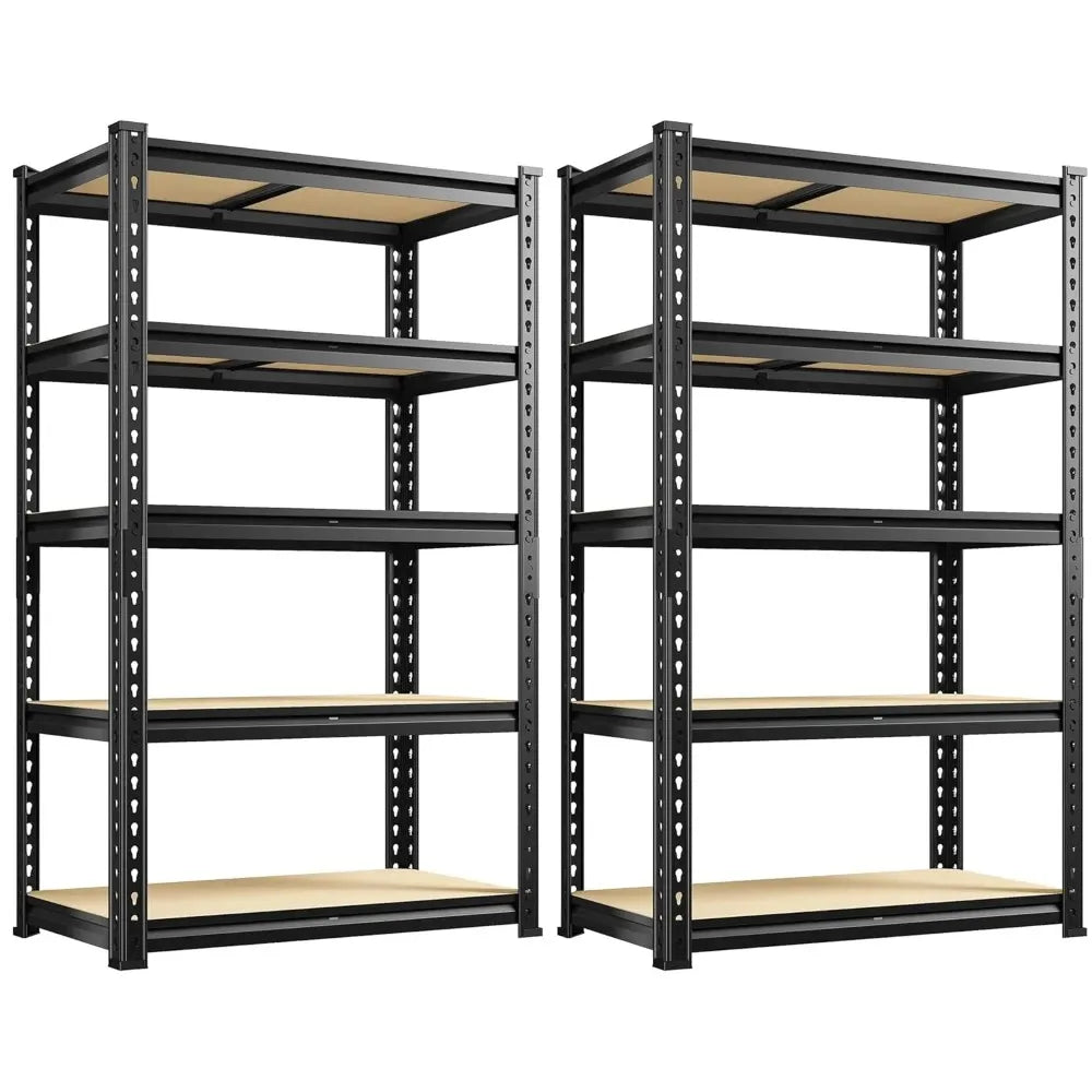 2 Pack Heavy-Duty  Adjustable Metal Garage Shelving