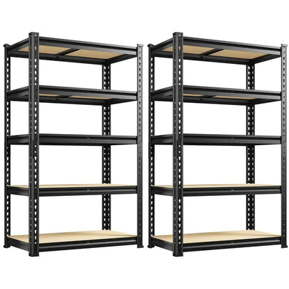 2 Pack Heavy-Duty  Adjustable Metal Garage Shelving