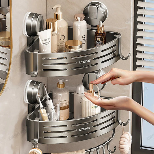 Shower Wall Storage Basket, Suction Mount
