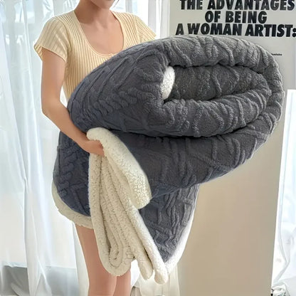 Jacquard Sherpa Weighted Blanket 7lbs for Adults