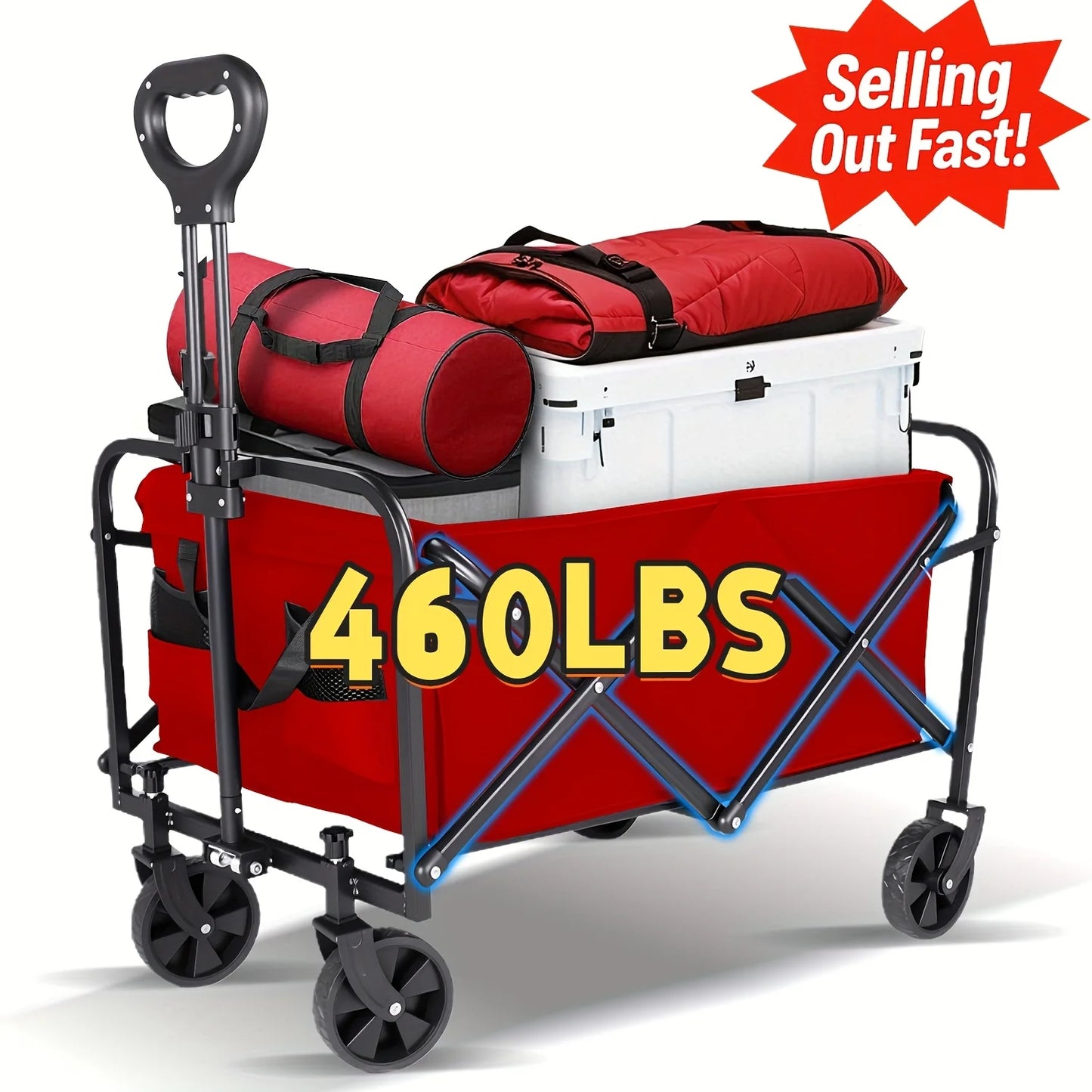 Foldable Trolley All Terrain Pet Cart