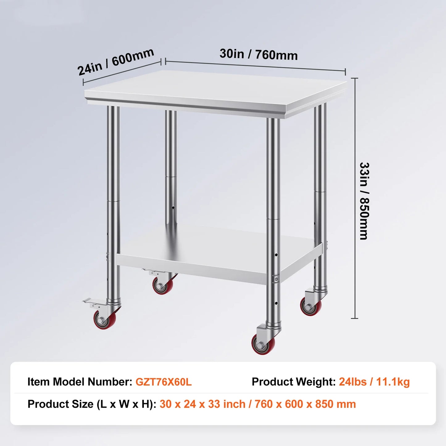 Stainless Steel Kitchen Worktable