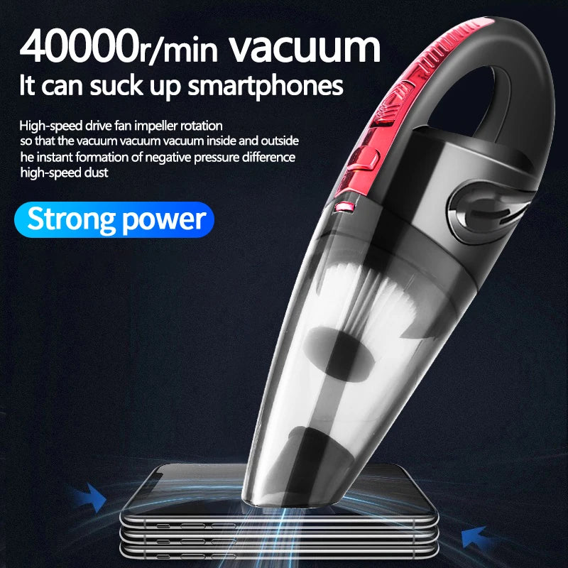 Portable wireless vacuum cleaner