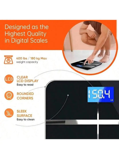 Smart Multi-Function Body Fat & Weight Bathroom Scale