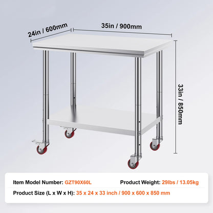 Stainless Steel Kitchen Worktable