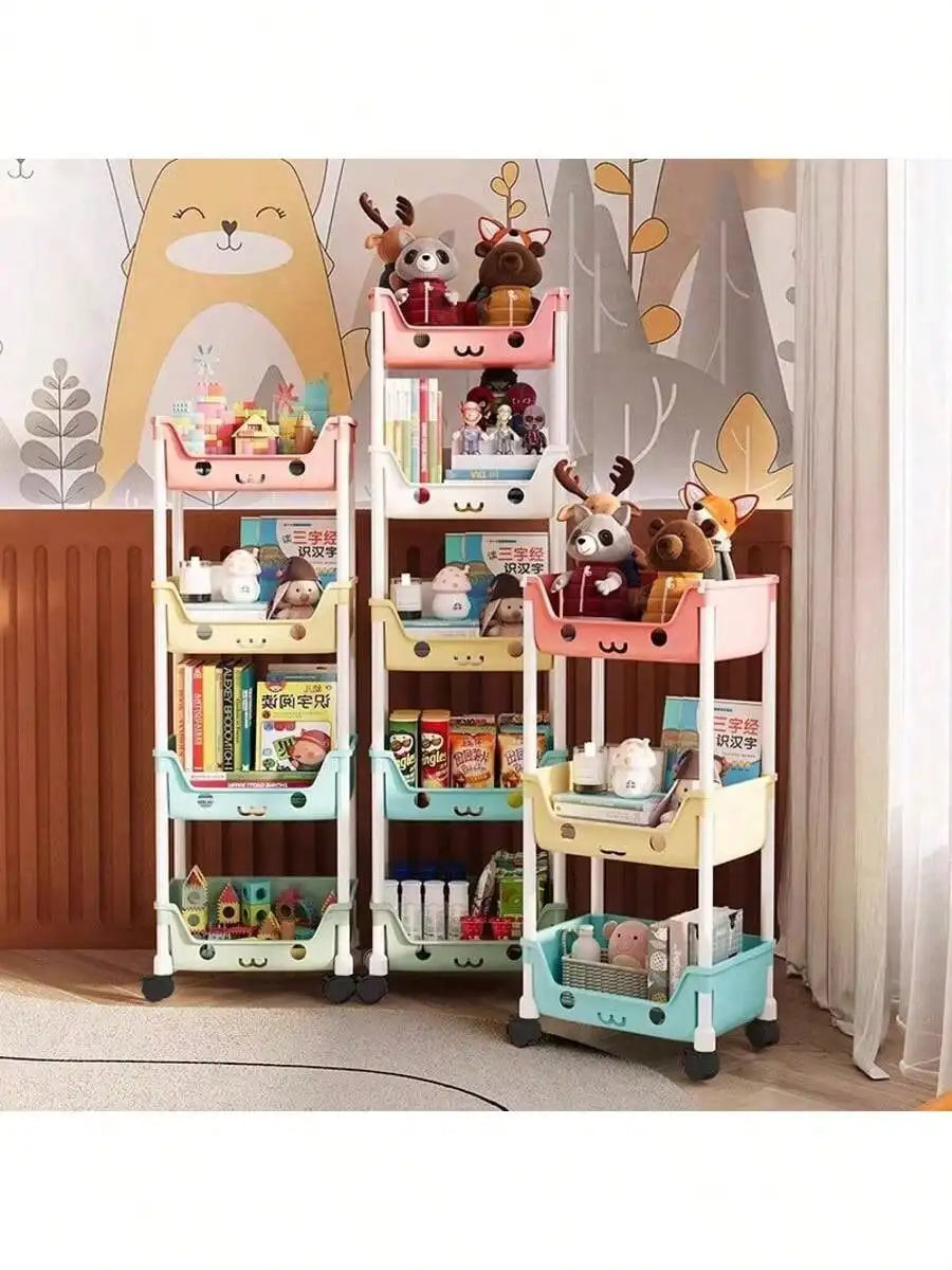 Multifunctional  Storage Rack With Rolling Wheels