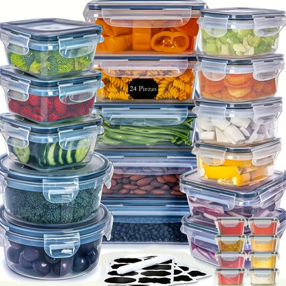 Food Storage Set - 24 Airtight Containers & Lids