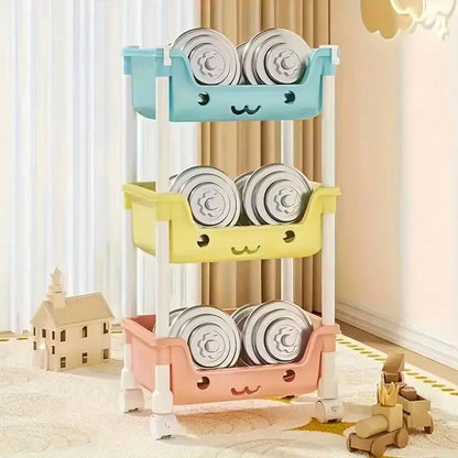 Multifunctional  Storage Rack With Rolling Wheels