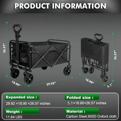 Foldable Trolley All Terrain Pet Cart