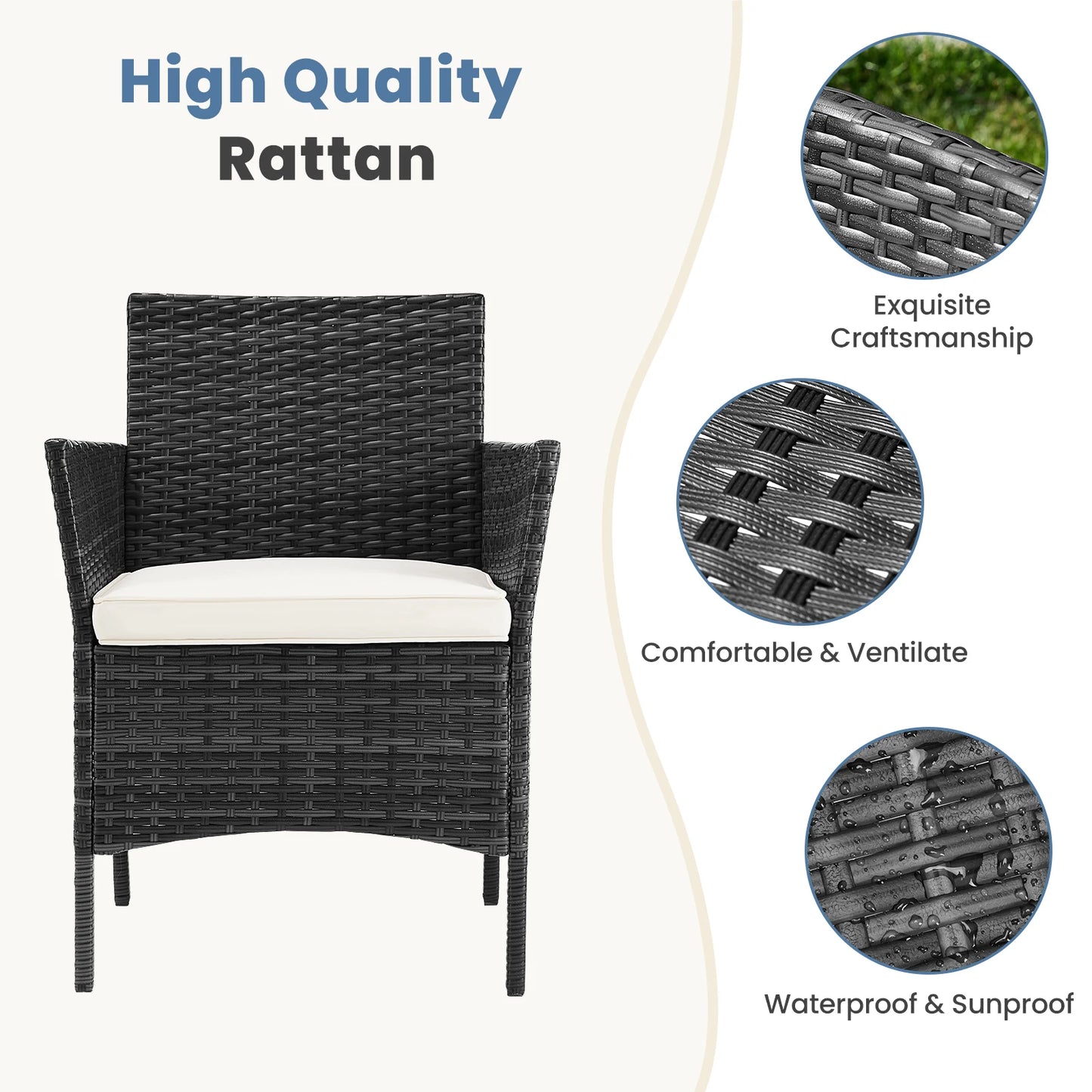4 Piece Outdoor Patio Furniture Set