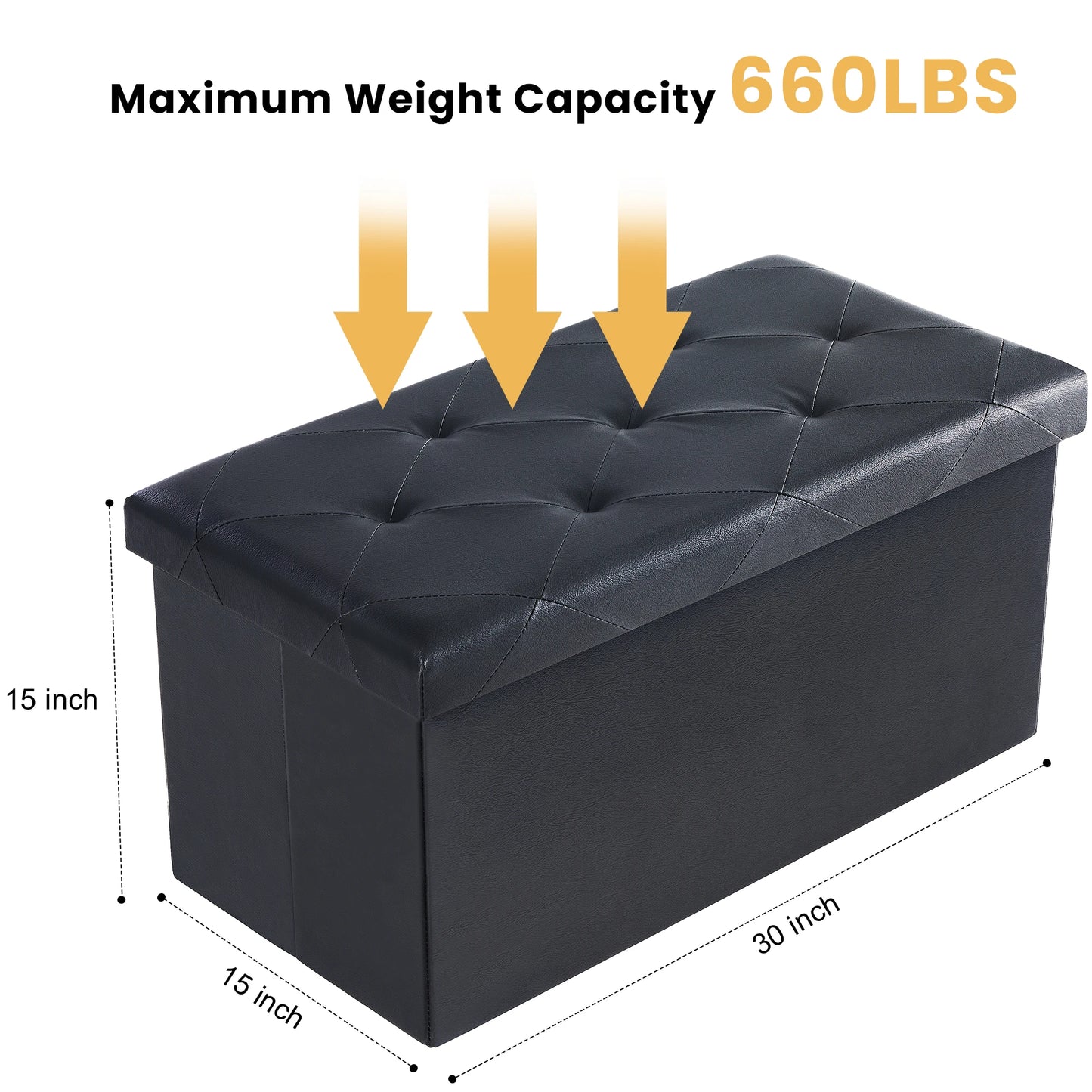 Leather Folding Ottoman